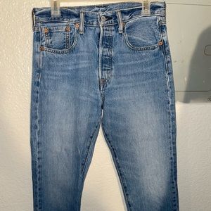 Blue Levi’s mom jeans. Not sure with original price!